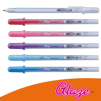 Sakura 38369 10-Piece Blister Card Glaze 3-Dimensional Glossy Ink Pen Set Assorted Color 
